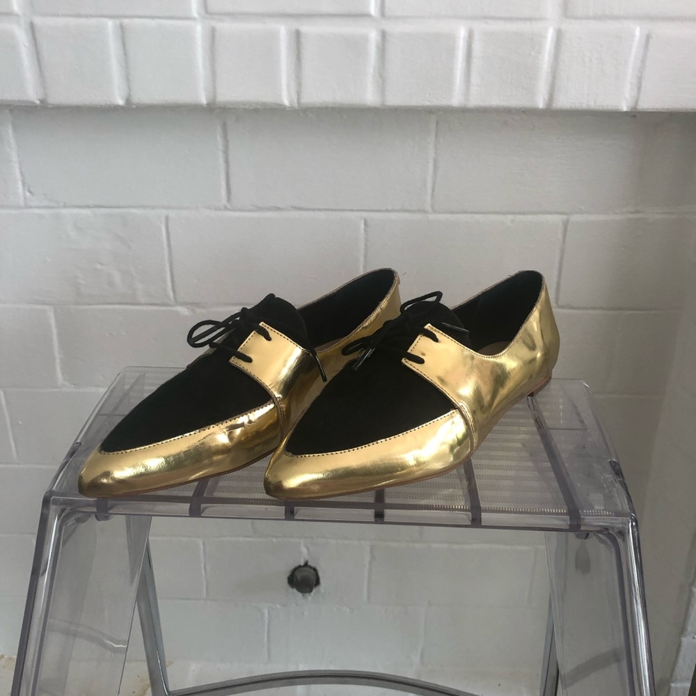 😎SALE😎 Loeffler Randall Gold & Pony Hair Shoes